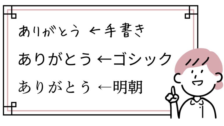 フォントが与える印象の違い