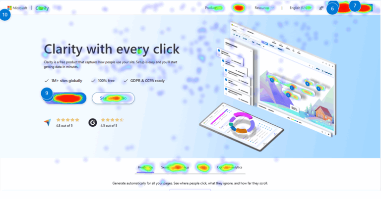 サイトに訪れた人がどこのボタンを押したか分かるヒートマップ解析