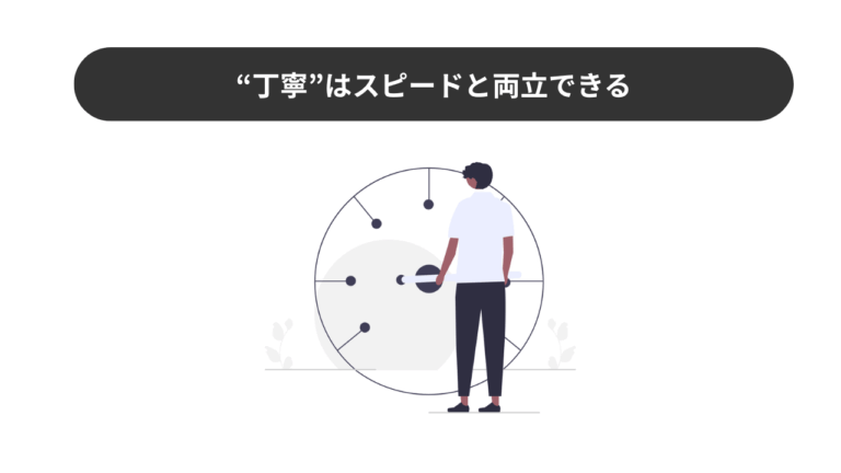 3. “丁寧”はスピードと両立できる